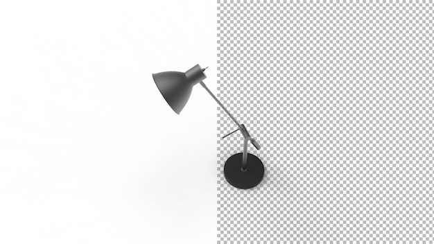 PSD pixel lamp top view with shadow 3d render