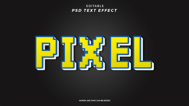 PSD pixel text effect editable design