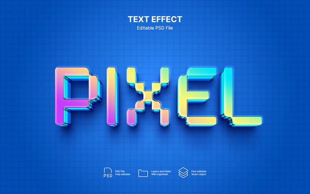 Pixel text effect