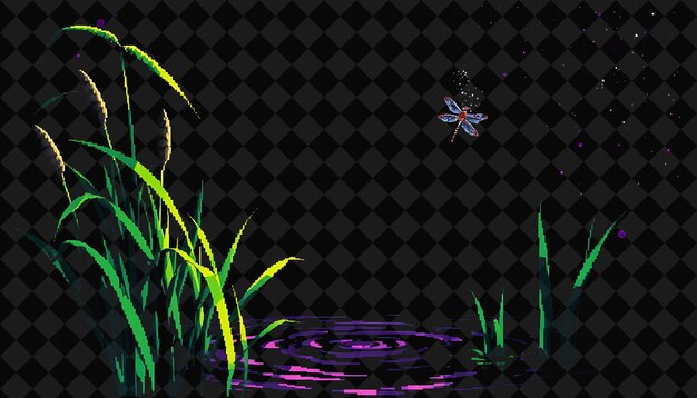 pixelated frame on jet black background bursting with vivid and high isolated pixel frame game decor