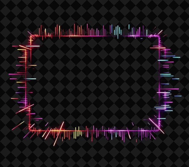 pixelated frame on jet black background bursting with vivid and high isolated pixel frame game decor