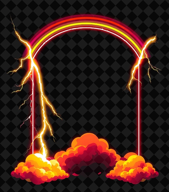 pixelated frame on jet black background bursting with vivid and high isolated pixel frame game decor