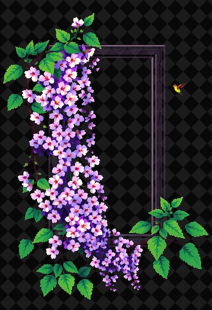 pixelated frame on jet black background bursting with vivid and high isolated pixel frame game decor