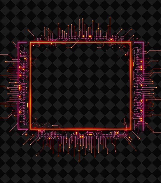 pixelated frame on jet black background bursting with vivid and high isolated pixel frame game decor