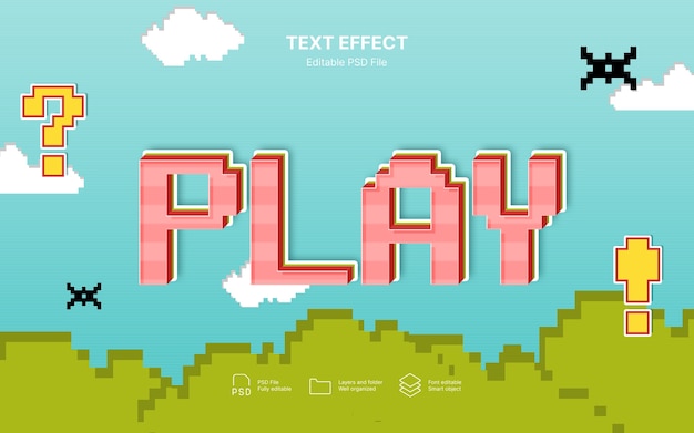 PSD pixelation  text effect