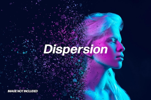 PSD pixie dust dispersion photo effect template