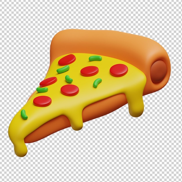 Illustrazione 3d della pizza