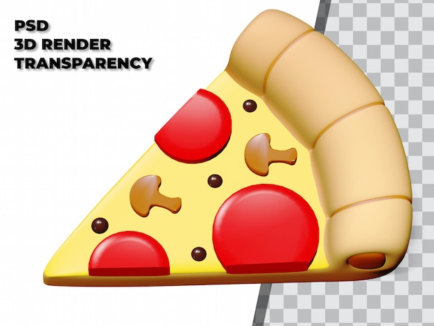 PSD pizza 3d z przezroczystym tłem