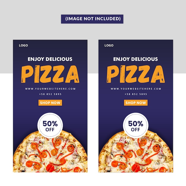 Pizza aanbieding instagram story poster