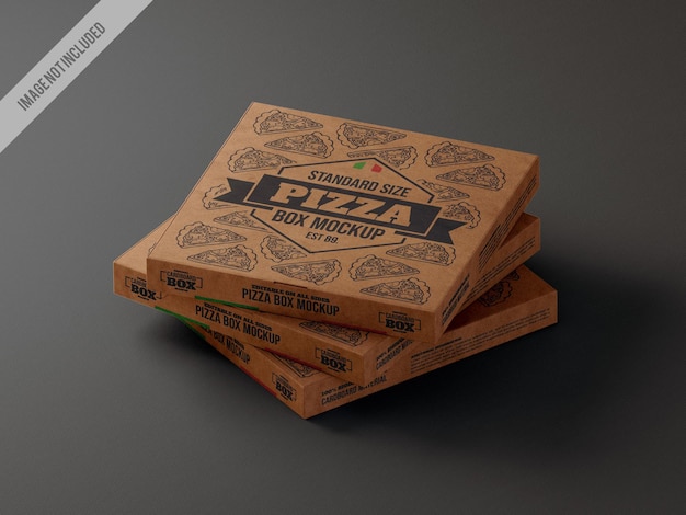 Pizza box cardboard mockup