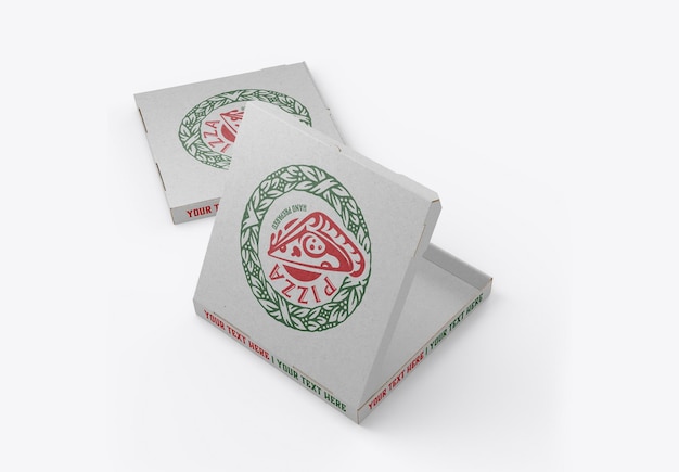 Pizza Box Makieta Kolorowe renderowanie 3D