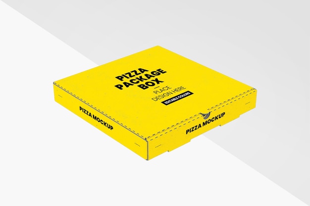 Макет коробки для пиццы Макет упаковки коробки изолирован Реалистичный шаблон макета коробки для пиццы изолирован