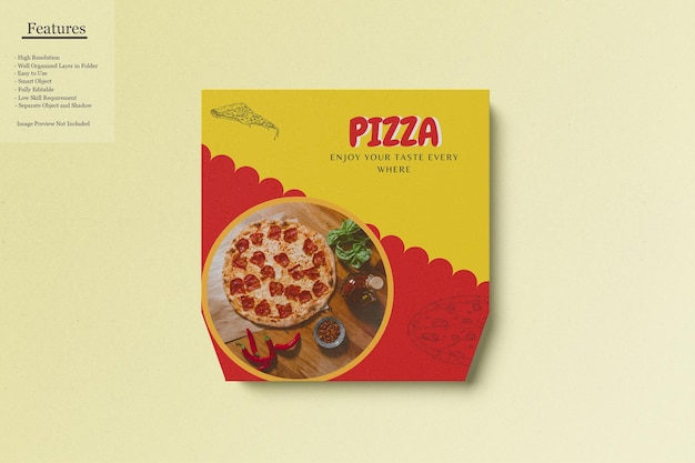 Pizza box mockup