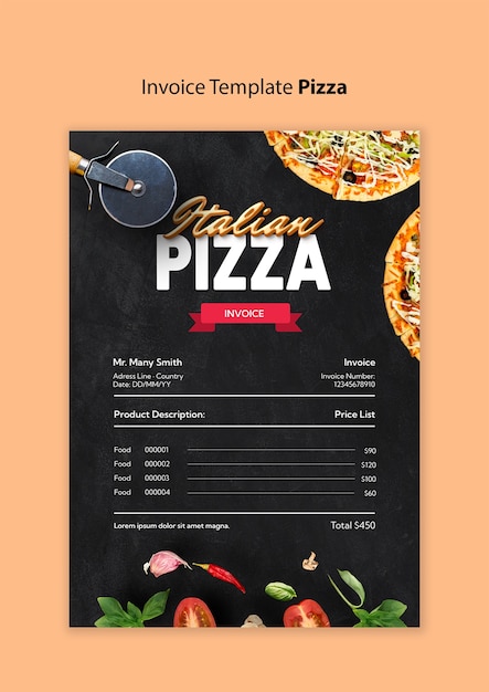 Pizza catering template design