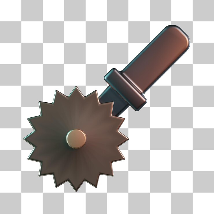 PSD pizza cutter 3d icon