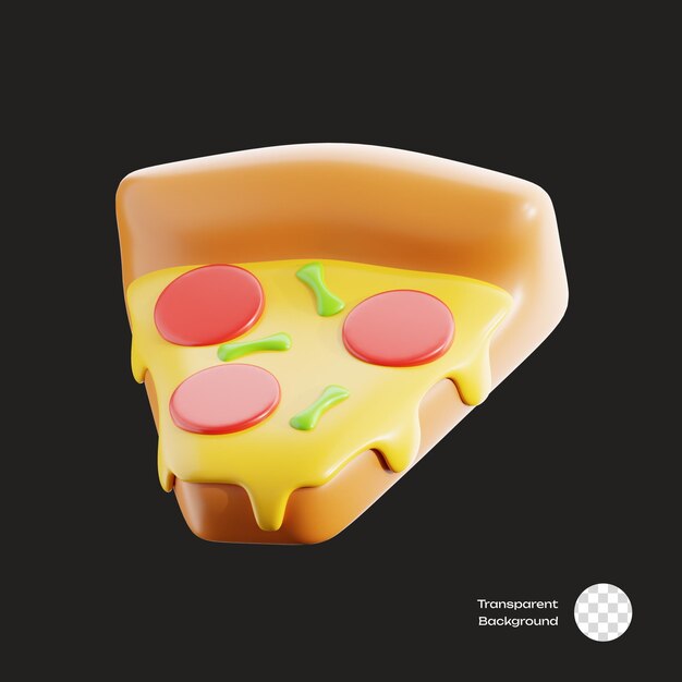 PSD iconica 3d della pizza fast food