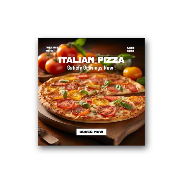 Pizza flyer for business psd