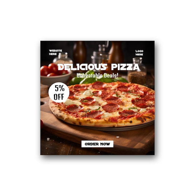 PSD pizza flyer pizza brochure pizza banner template psd