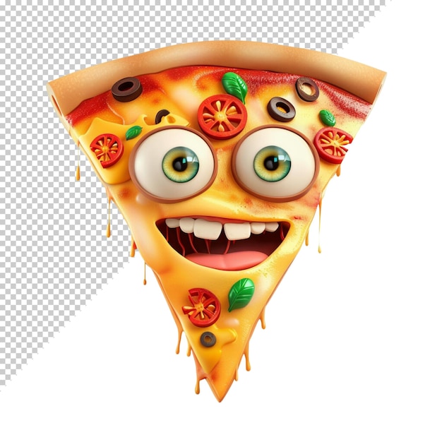 PSD pizza geïsoleerd op een doorzichtige achtergrond