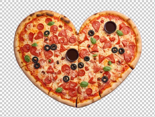 Pizza in heart shape