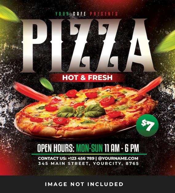 Pizza house flyer psd template