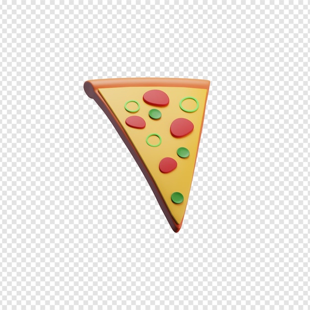 Pizza icon 3d illustration