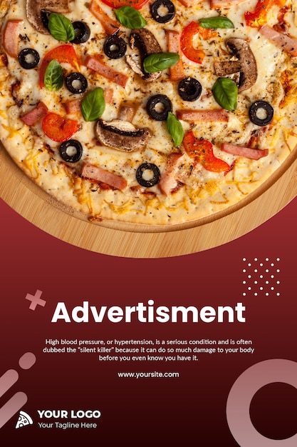 PSD pizza instagram flyer-sjabloon psd