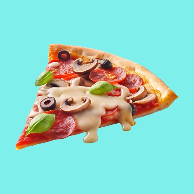 Pizza isolata file psd ad alta risoluzione