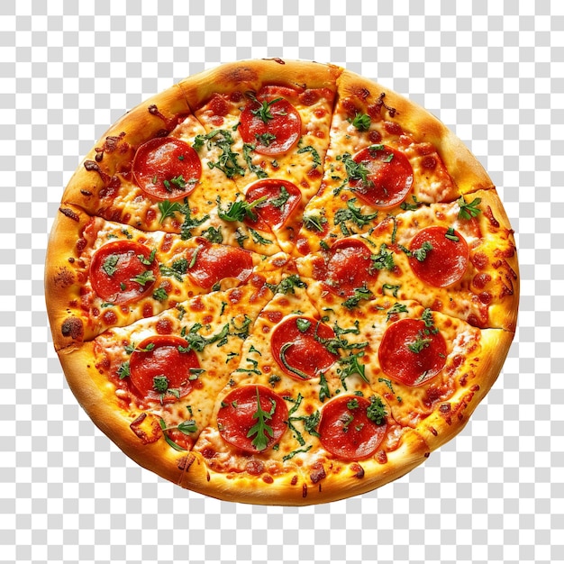 透明な背景にピザを分離した png