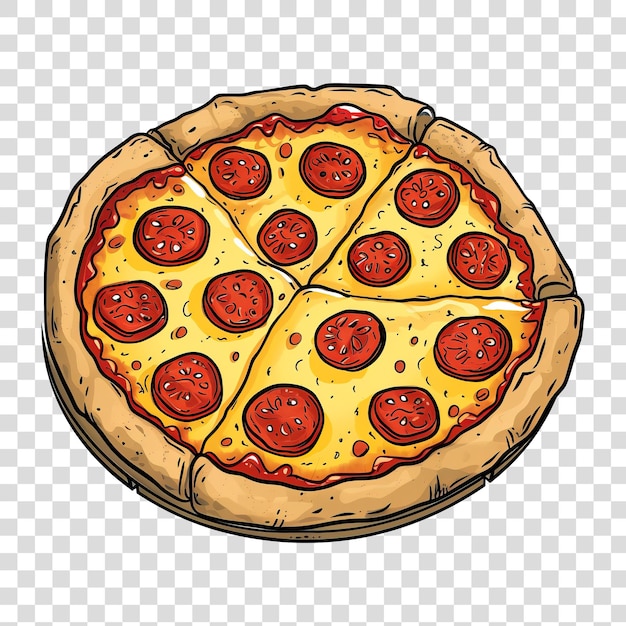 Пицца изолирована на прозрачном фоне png