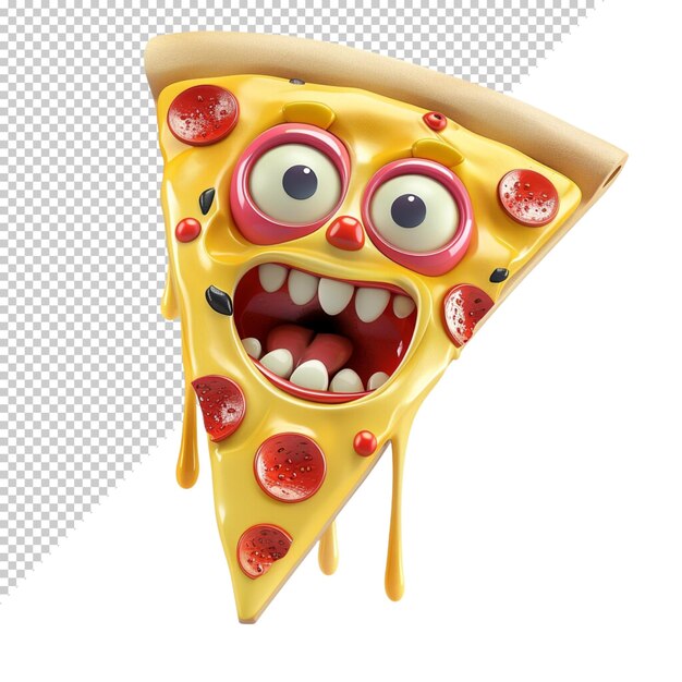 PSD pizza isolated on transparent background