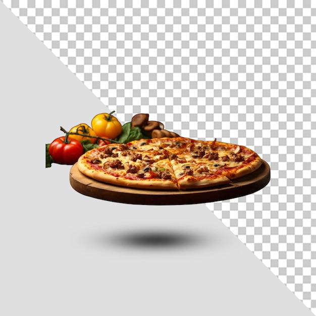 pizza isolated on a transparent background