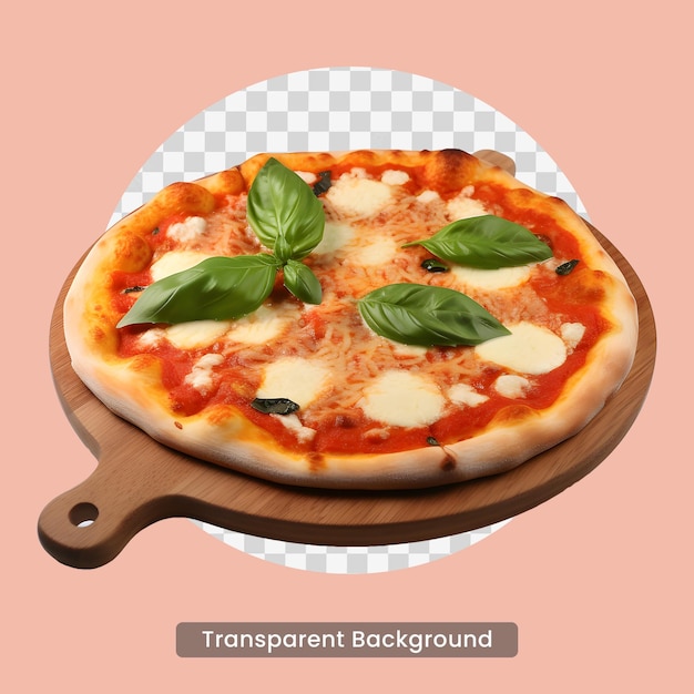 Pizza isolata con sfondo trasparente