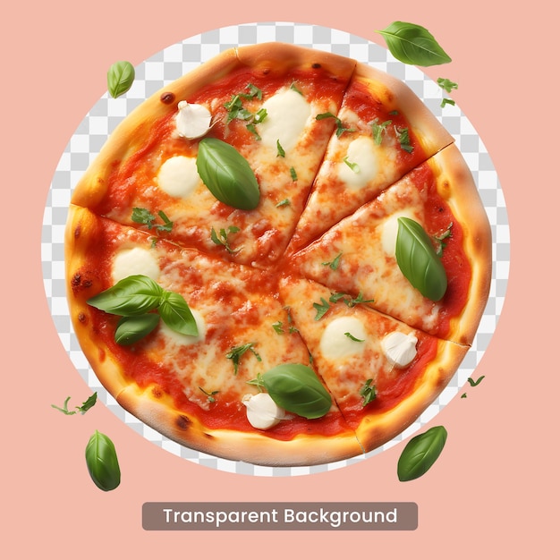 Pizza isolated with transparent background