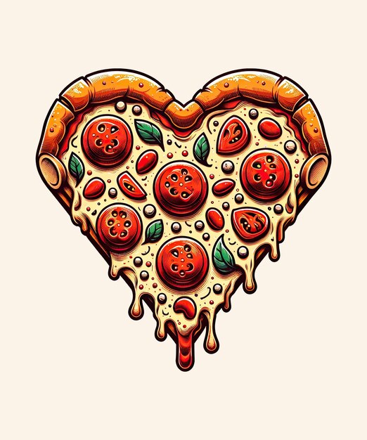 PSD pizza love heart slice for pizza lovers tshirt cheesy love at first bite heart pizza tee