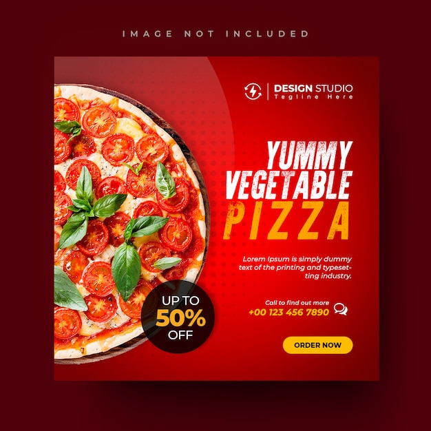 Pizza Menu Promocja Media Społecznościowe I Szablon Projektu Instagram Post