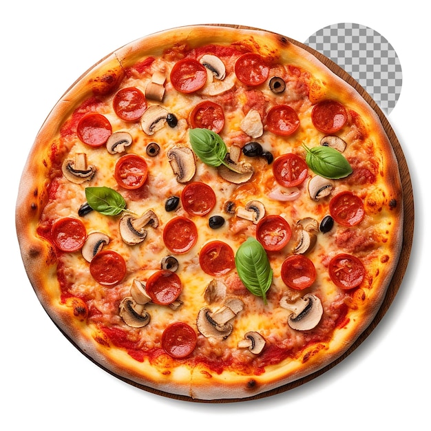 PSD pizza napoletana traditional italian pizza on transparent background