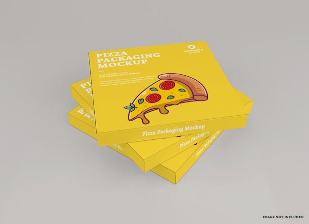 Design del mockup del pacchetto pizza