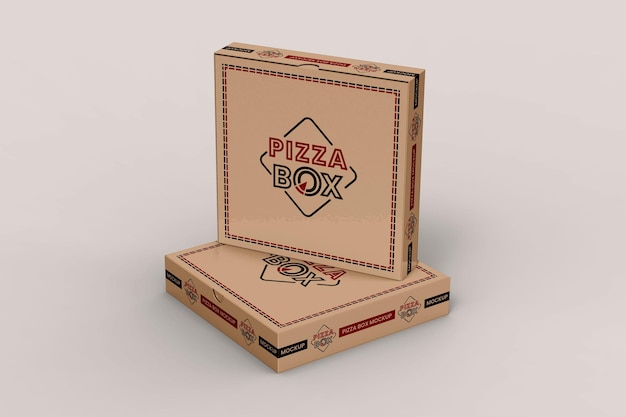 Mockup di scatola di imballaggio per pizza