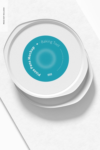 Pizza Pans Mockup, Top View