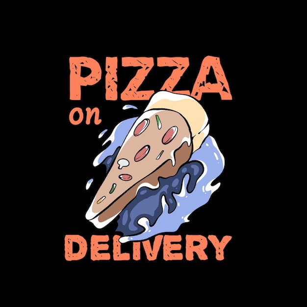 a pizza on a pizza sign that says pizza on it