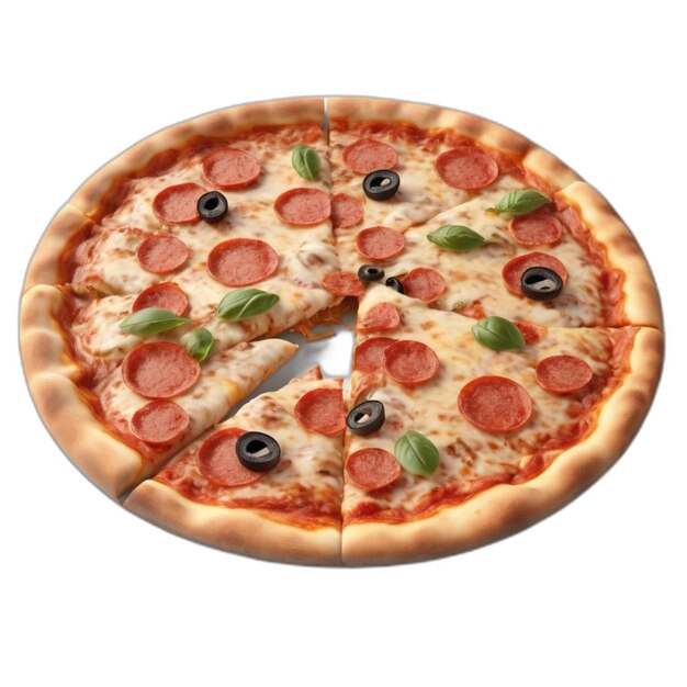 PSD pizza psd op een witte achtergrond