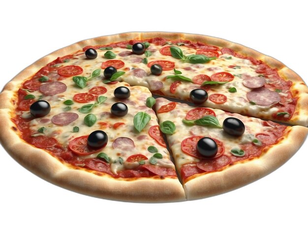 Pizza psd su sfondo bianco