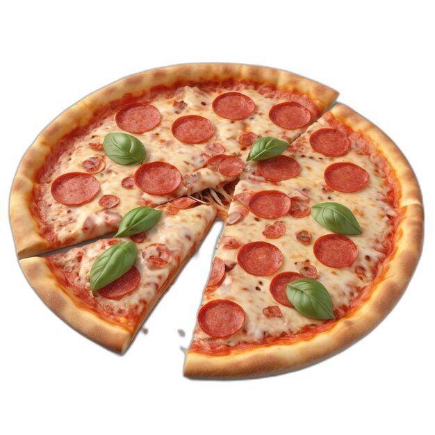 Pizza psd su sfondo bianco