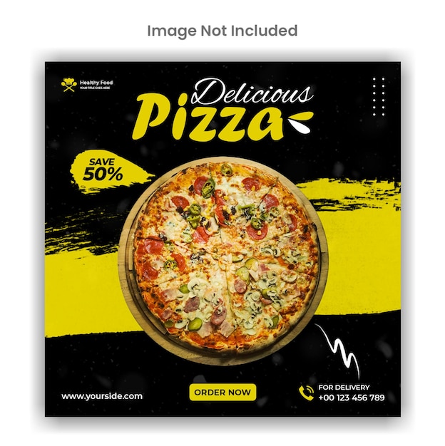 Pizza sale instagram or social media post template design