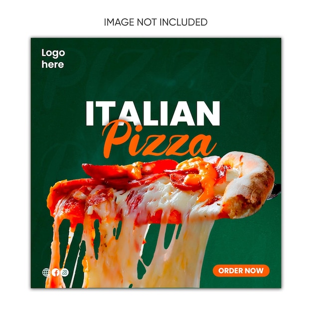 PSD pizza sale social media design instagram facebook