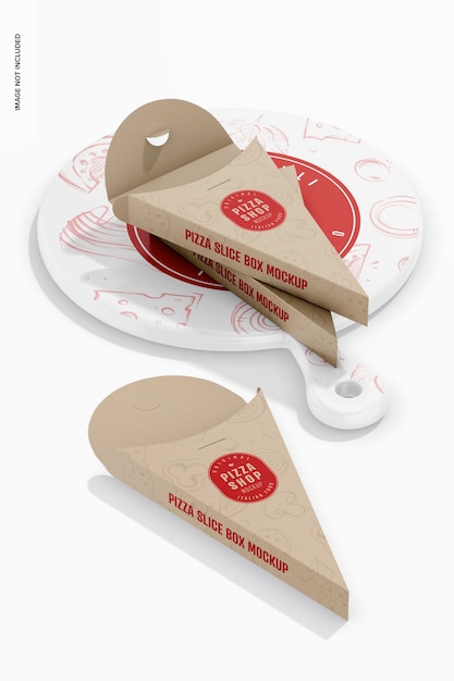 Pizza slice dozen mockup gestapeld