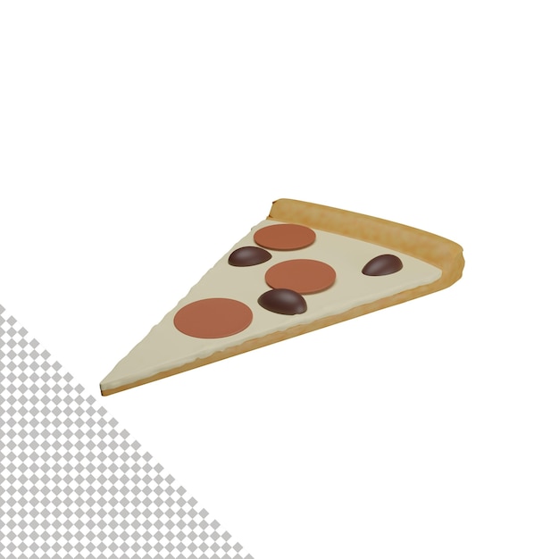 PSD icona 3d di fette di pizza