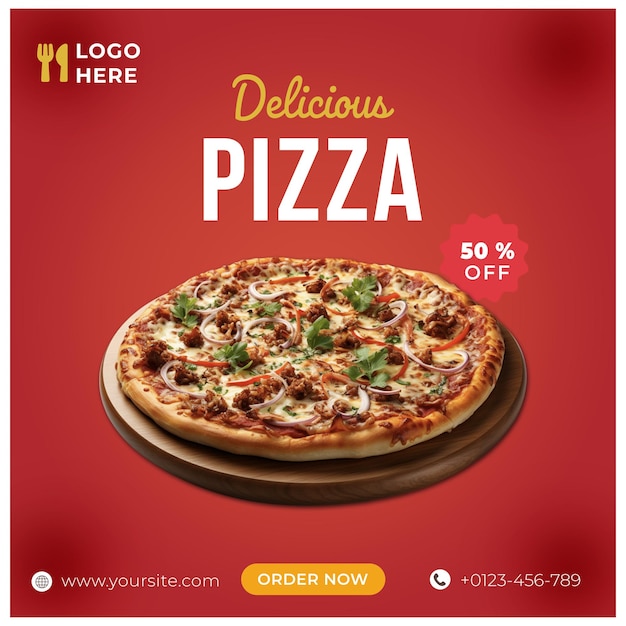pizza social media banner