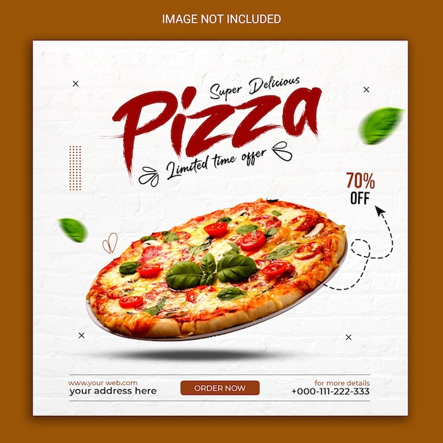 pizza social media post design.